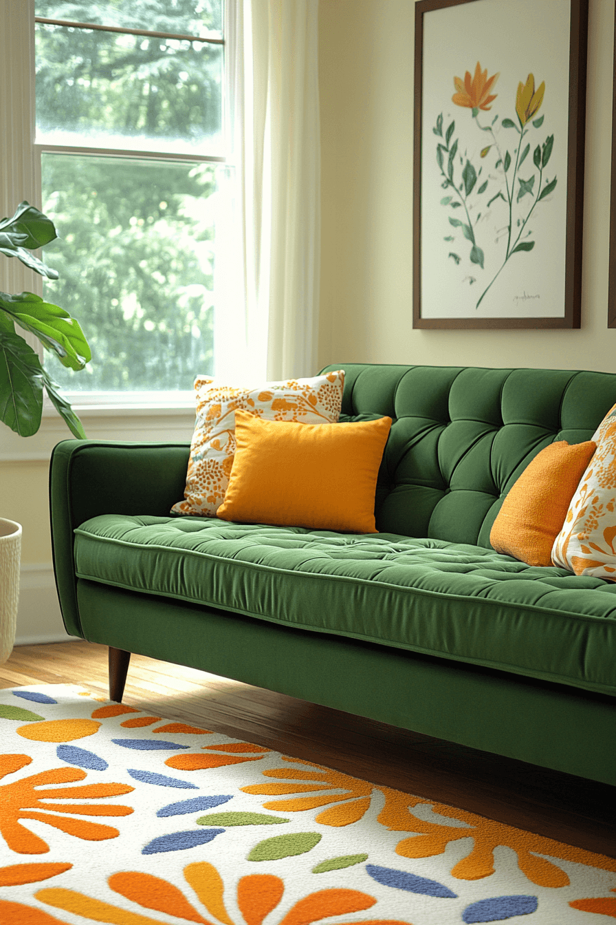 28+ Green Couch Living Room Ideas That Bring Nature’s Fresh Energy Inside 17 green couch living room ideas