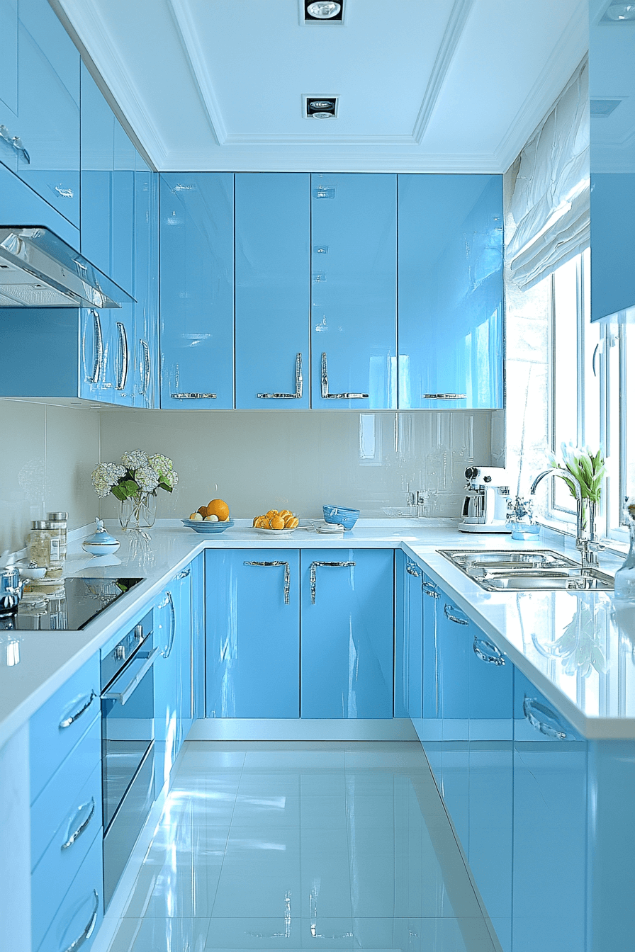 28+ Blue and White Kitchen Cabinets for a Fresh Coastal-Inspired Look 17 blue and white kitchen cabinets