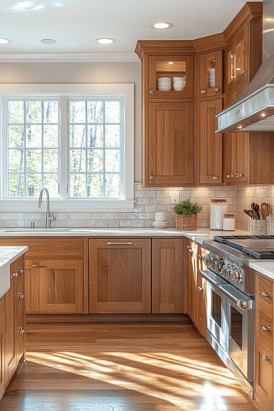 25+ Warm Wood Kitchen Cabinets That Inspire Comfort in Every Corner 17 warm wood kitchen cabinets