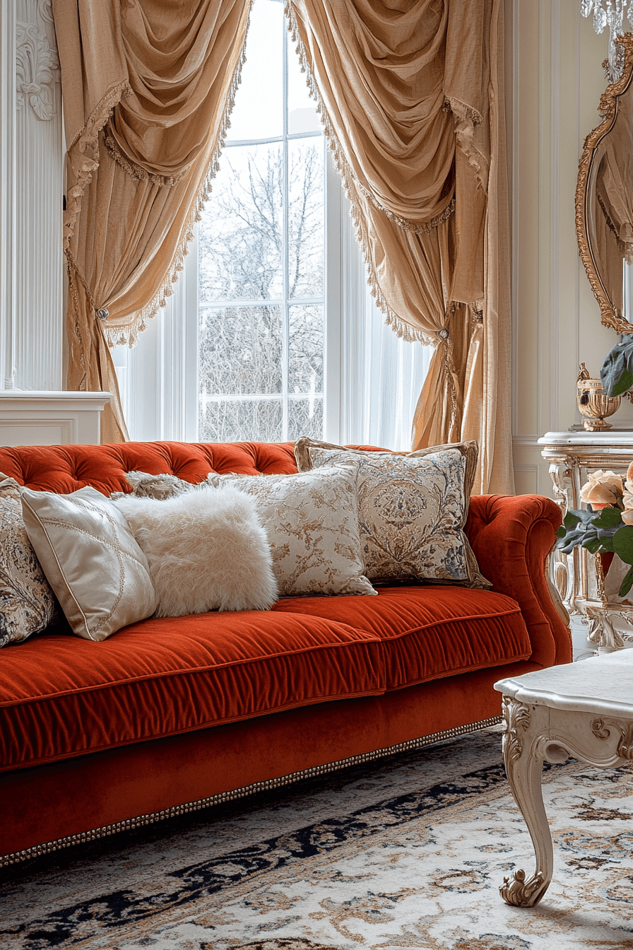 27+ Red Couch Living Room Designs That Spark Joy and Vibrance Instantly 18 red couch living room