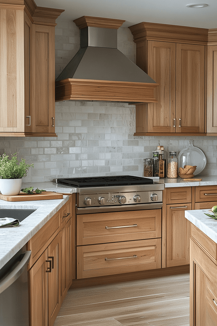 25+ Natural Maple Kitchen Cabinets for a Bright and Cheerful Kitchen Makeover 18 natural maple kitchen cabinets