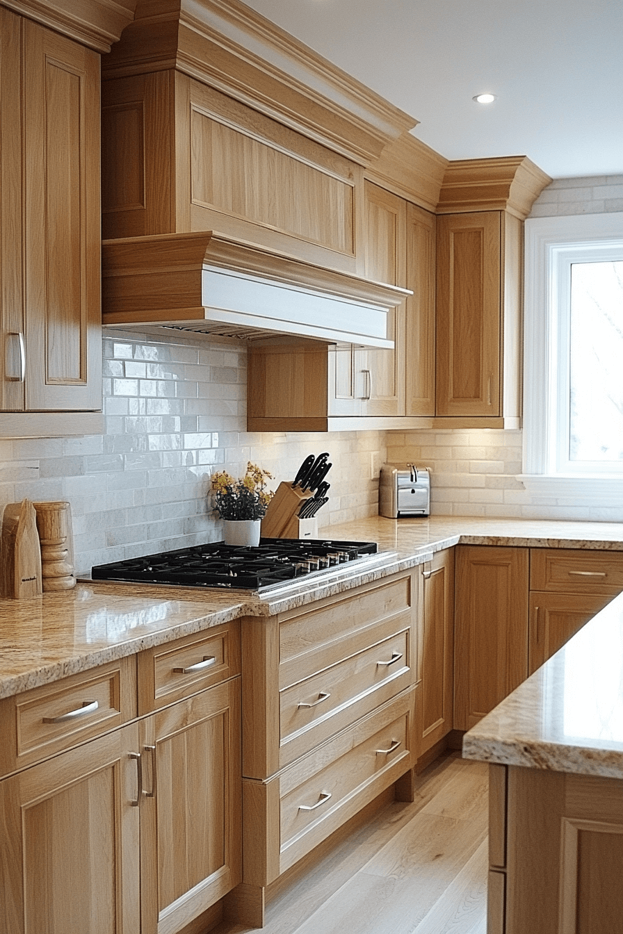 25+ Natural Maple Kitchen Cabinets for a Bright and Cheerful Kitchen Makeover 19 natural maple kitchen cabinets