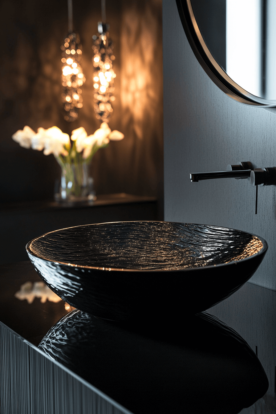 27+ Moody Powder Room Designs That Leave a Lasting Impression 2 moody powder room