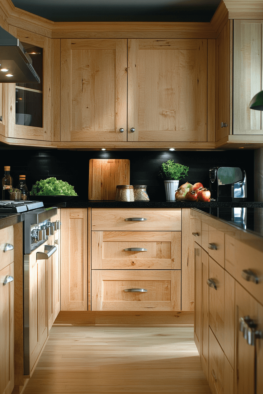 25+ Natural Maple Kitchen Cabinets for a Bright and Cheerful Kitchen Makeover 2 natural maple kitchen cabinets