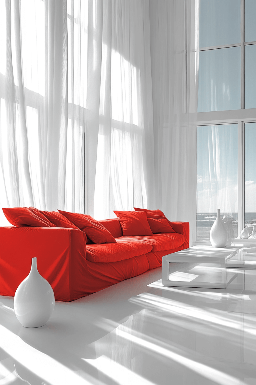 27+ Red Couch Living Room Designs That Spark Joy and Vibrance Instantly 2 red couch living room