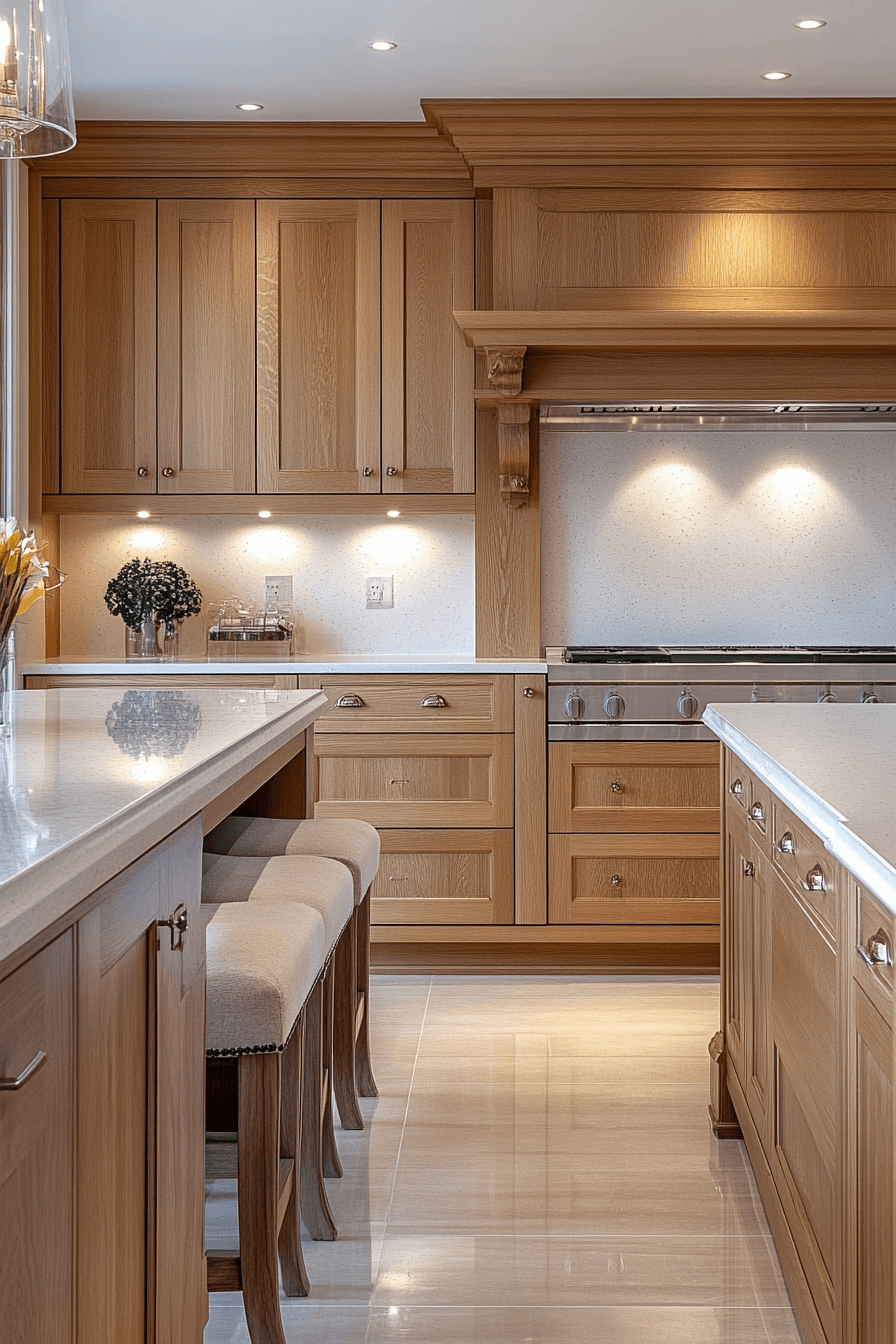 26+ Light Oak Kitchen Cabinets for a Bright and Refreshing Kitchen Design 21 light oak kitchen cabinets