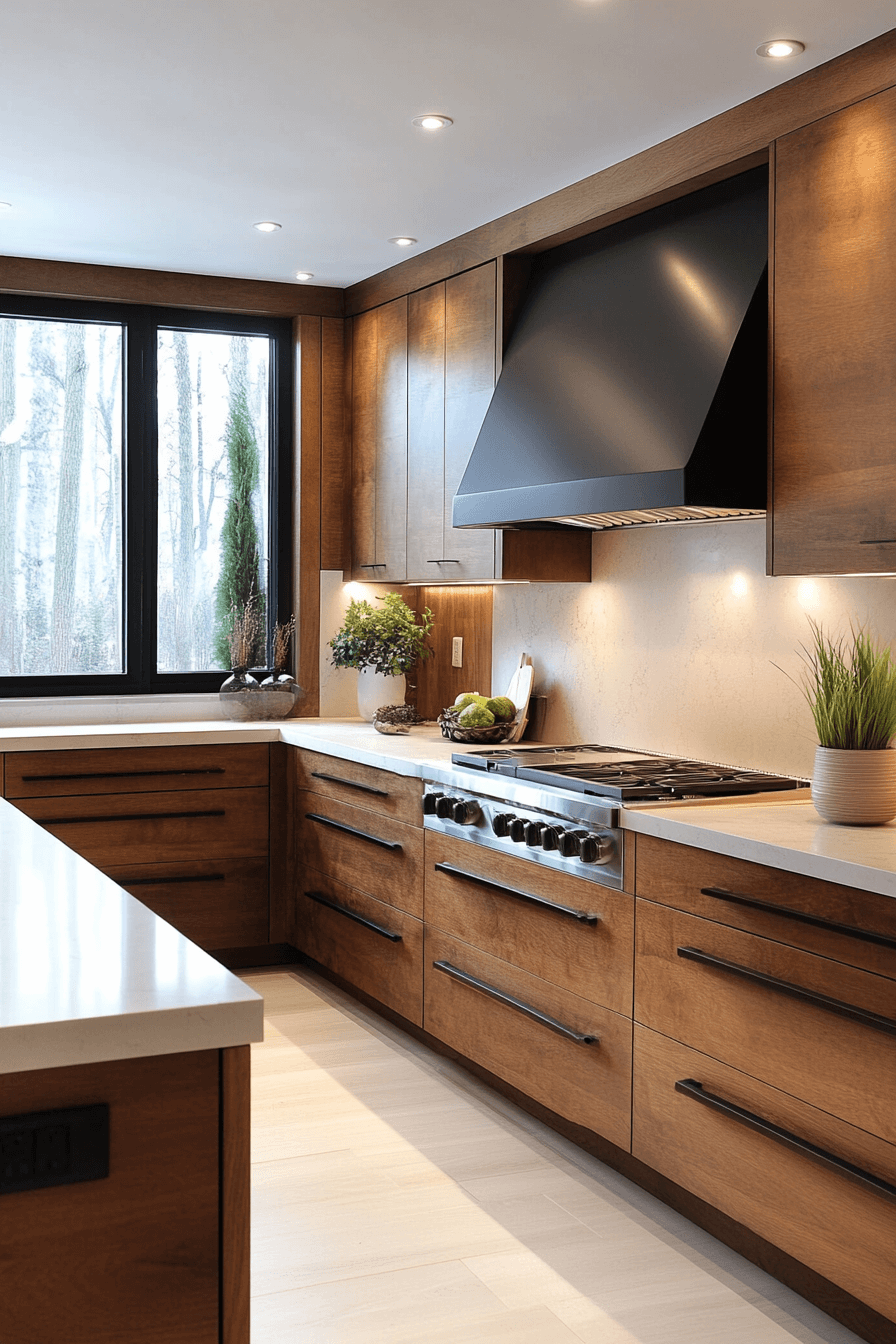 25+ Warm Wood Kitchen Cabinets That Inspire Comfort in Every Corner 21 warm wood kitchen cabinets