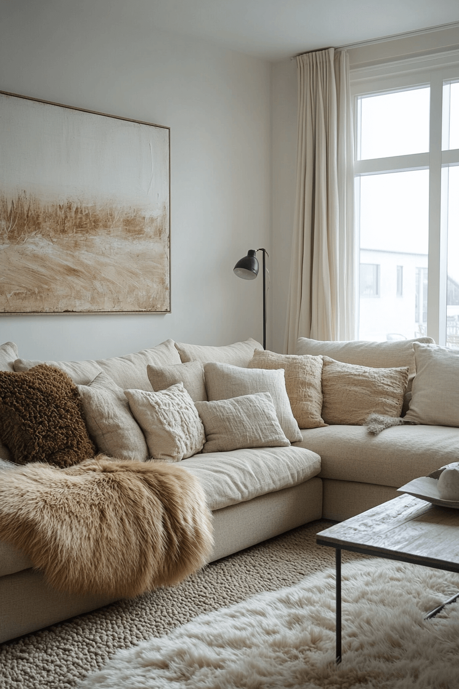 25+ Beige Couch Living Room Designs for a Bright and Airy Home Vibe 22 beige couch living room