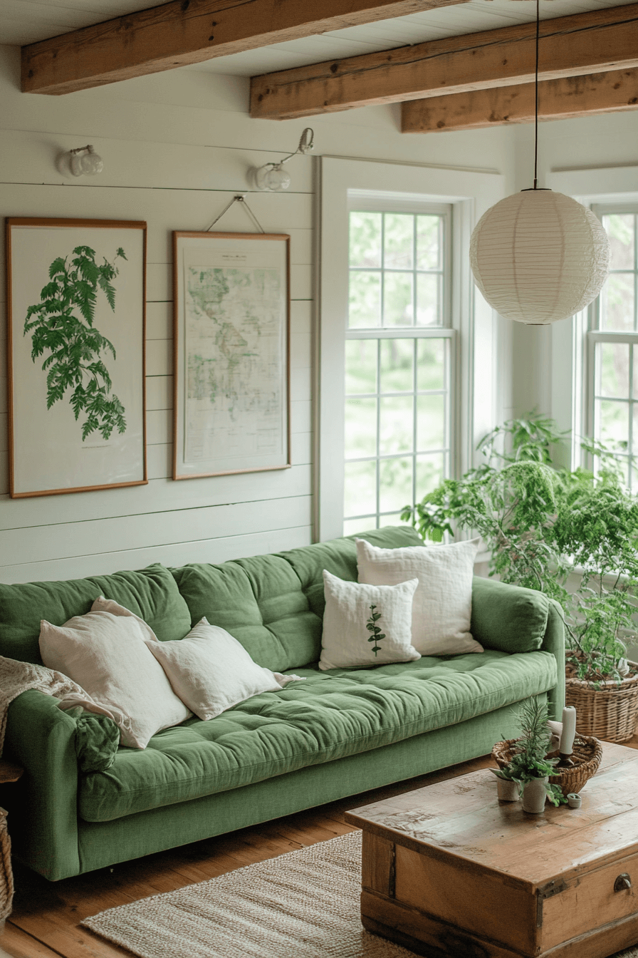 28+ Green Couch Living Room Ideas That Bring Nature’s Fresh Energy Inside 22 green couch living room ideas
