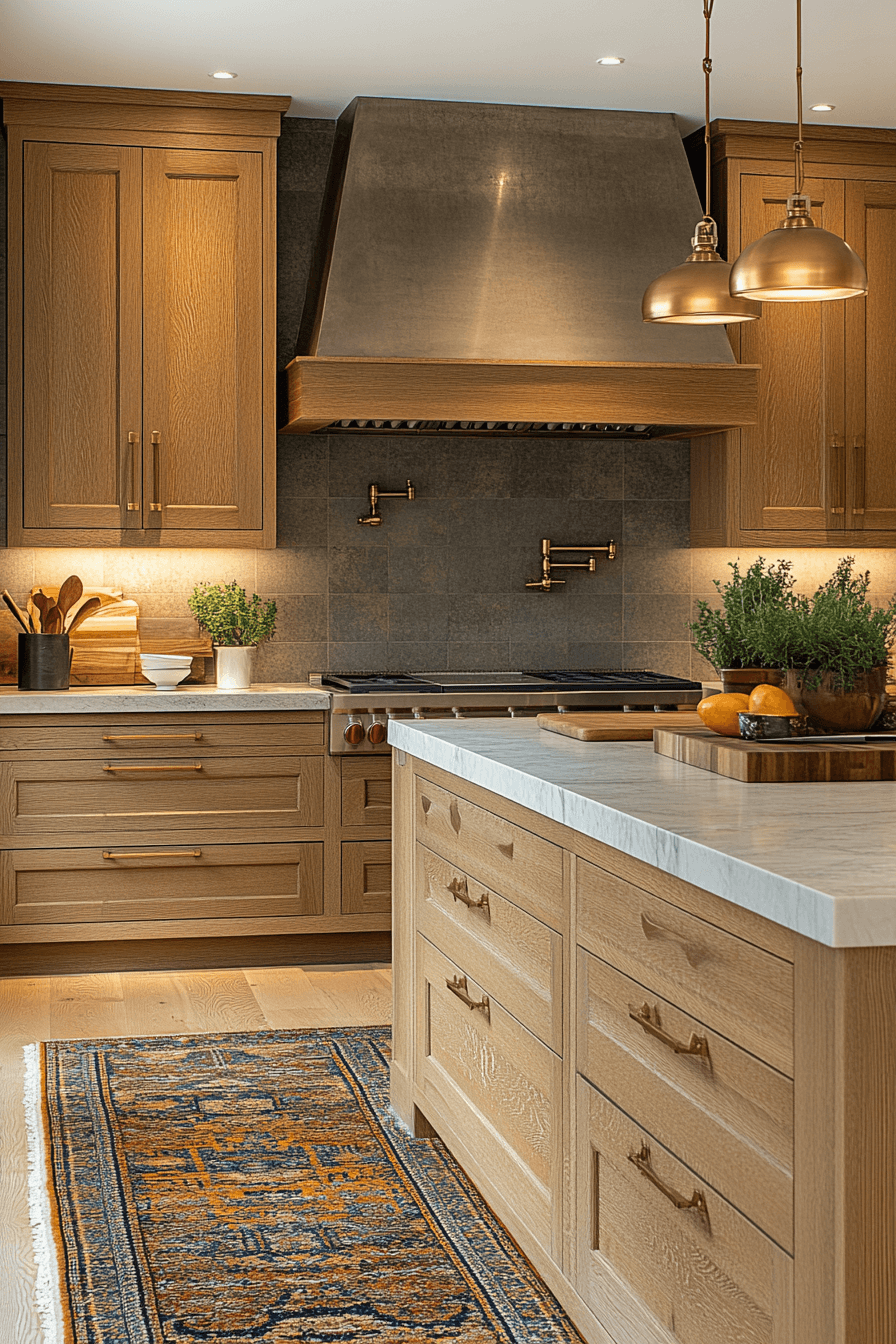 27+ Golden Oak Kitchen Cabinets That Transform Simple Kitchens Into Retreats 22 golden oak kitchen cabinets