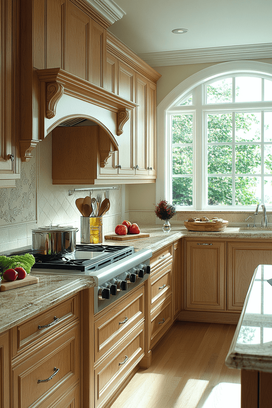 25+ Natural Maple Kitchen Cabinets for a Bright and Cheerful Kitchen Makeover 22 natural maple kitchen cabinets