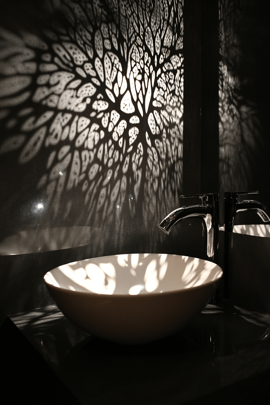 27+ Moody Powder Room Designs That Leave a Lasting Impression 22 moody powder room