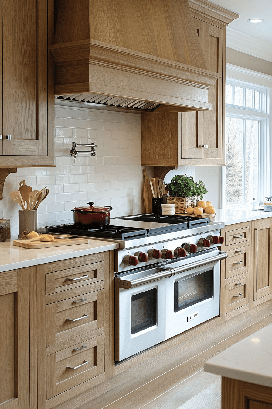 27+ Natural Oak Kitchen Cabinets That Turn Ordinary Rooms Into Retreats 23 natural oak kitchen cabinets