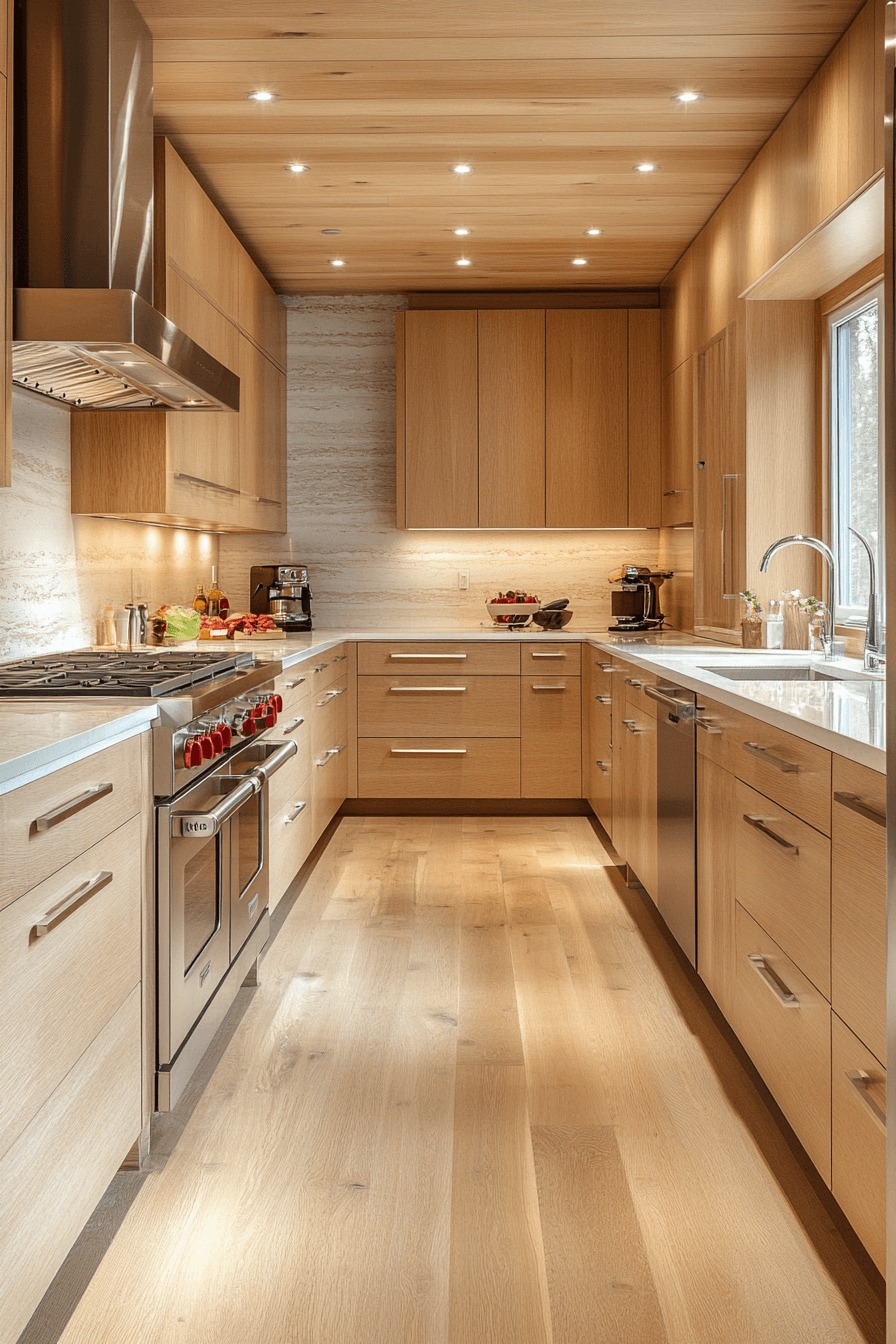 25+ Natural Maple Kitchen Cabinets for a Bright and Cheerful Kitchen Makeover 23 natural maple kitchen cabinets