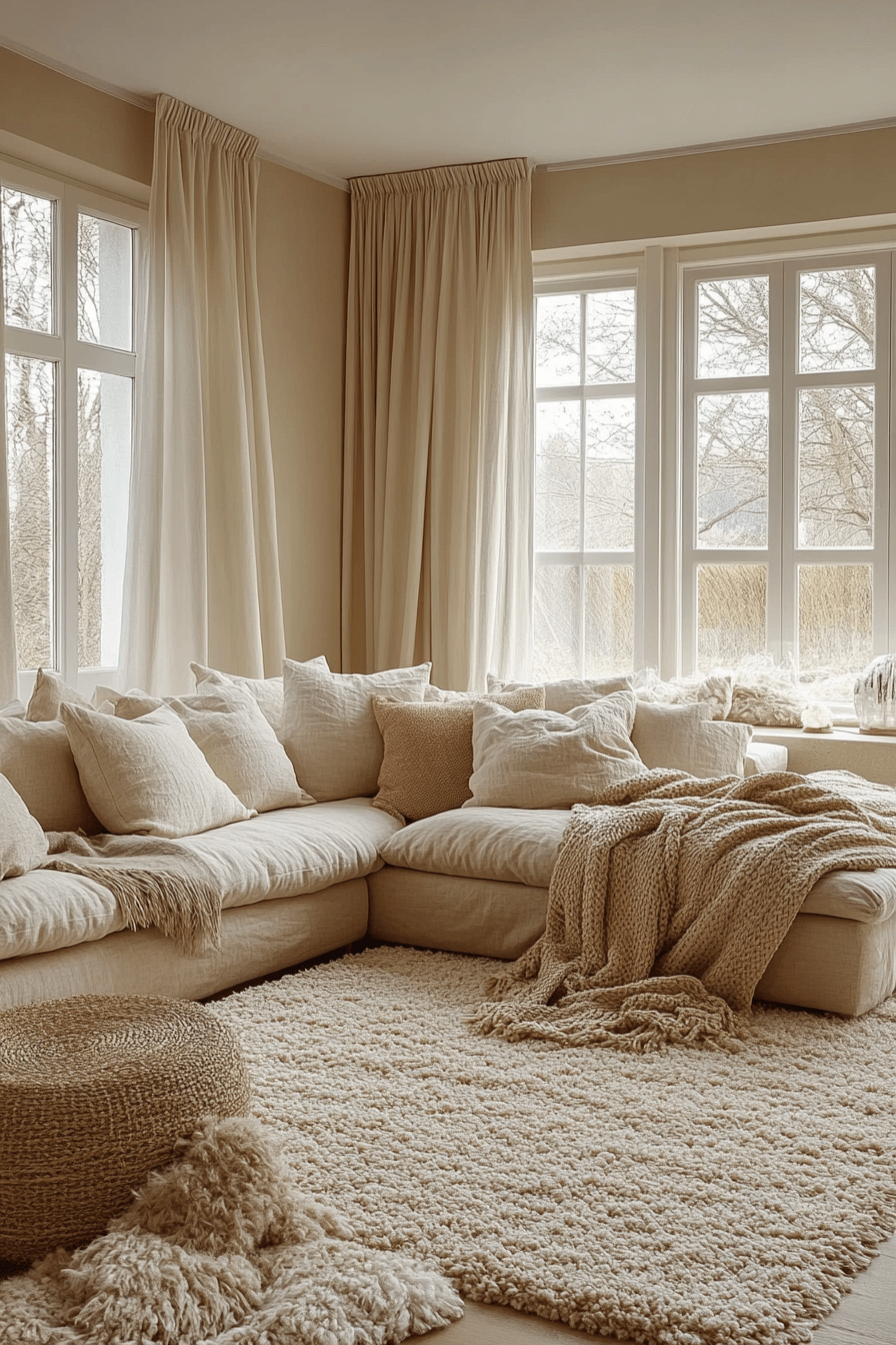 25+ Beige Couch Living Room Designs for a Bright and Airy Home Vibe 23 beige couch living room