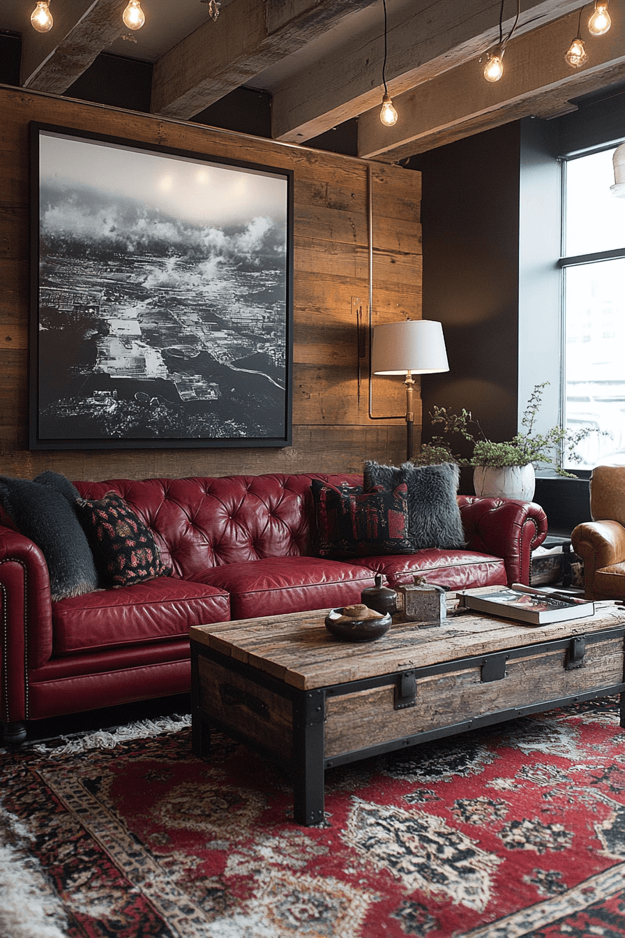 27+ Red Couch Living Room Designs That Spark Joy and Vibrance Instantly 24 red couch living room