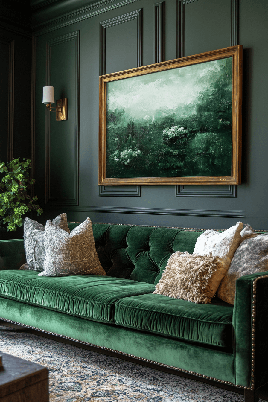 28+ Green Couch Living Room Ideas That Bring Nature’s Fresh Energy Inside 24 green couch living room ideas