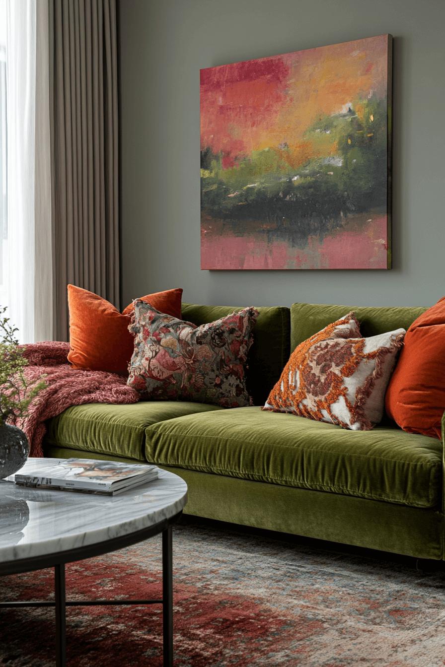 28+ Green Couch Living Room Ideas That Bring Nature’s Fresh Energy Inside 25 green couch living room ideas