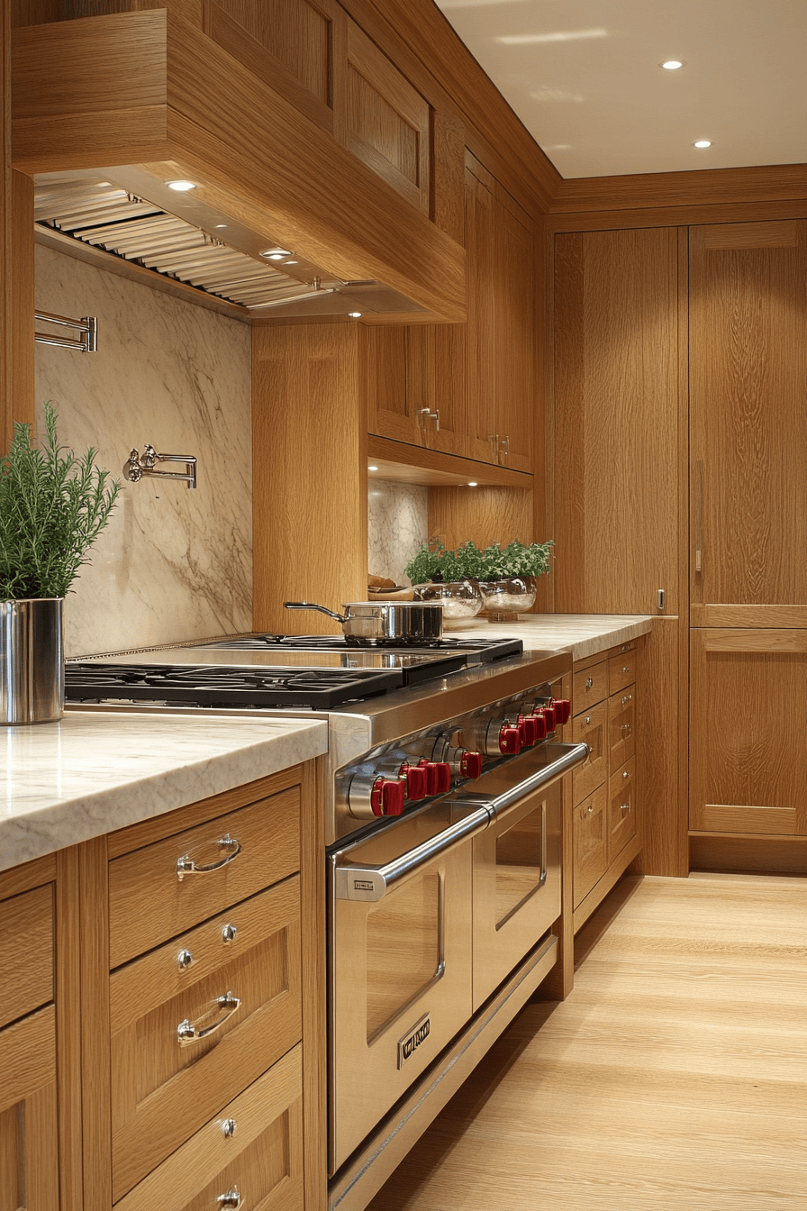 27+ Golden Oak Kitchen Cabinets That Transform Simple Kitchens Into Retreats 25 golden oak kitchen cabinets