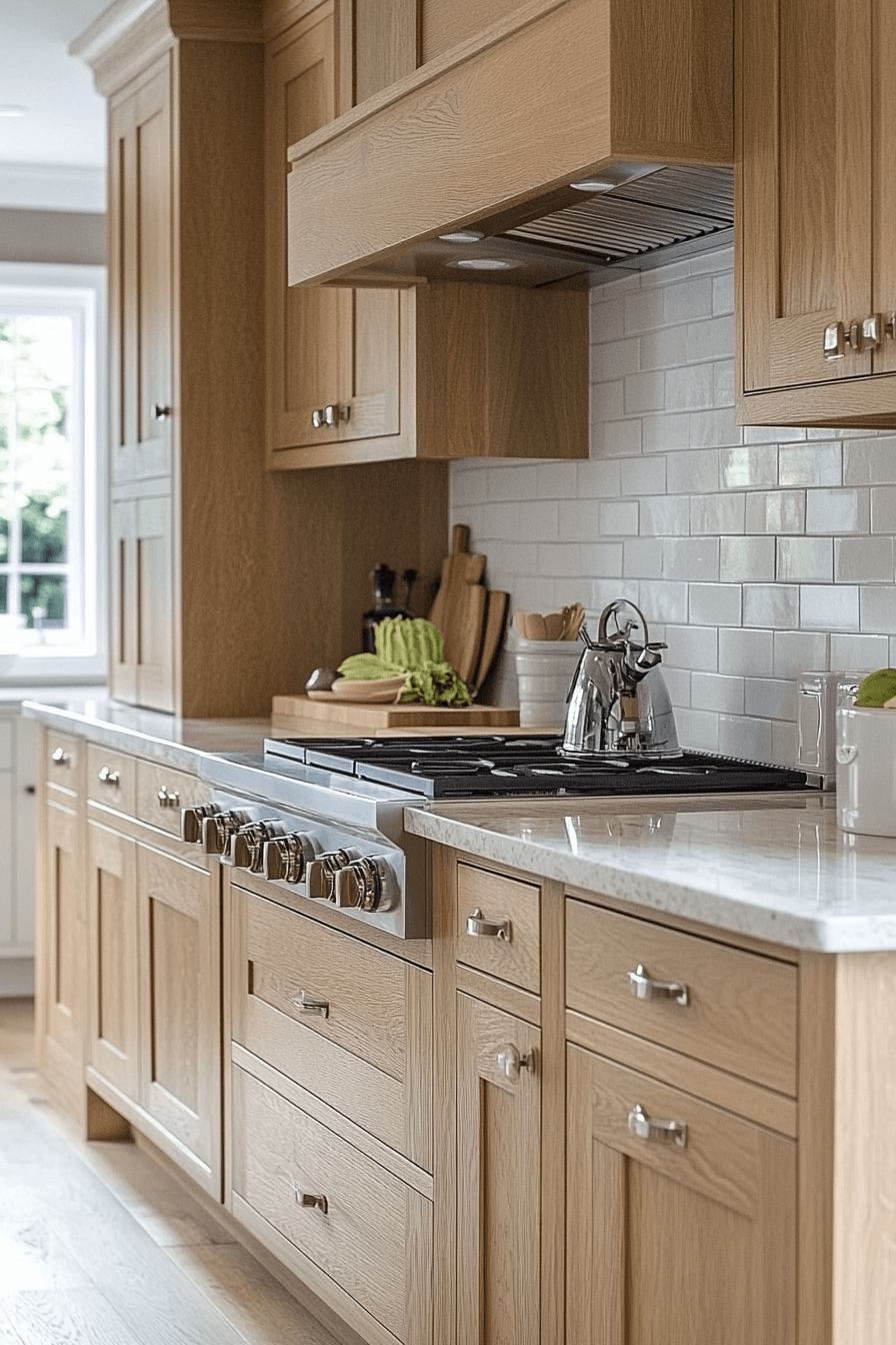 27+ Natural Oak Kitchen Cabinets That Turn Ordinary Rooms Into Retreats 25 natural oak kitchen cabinets