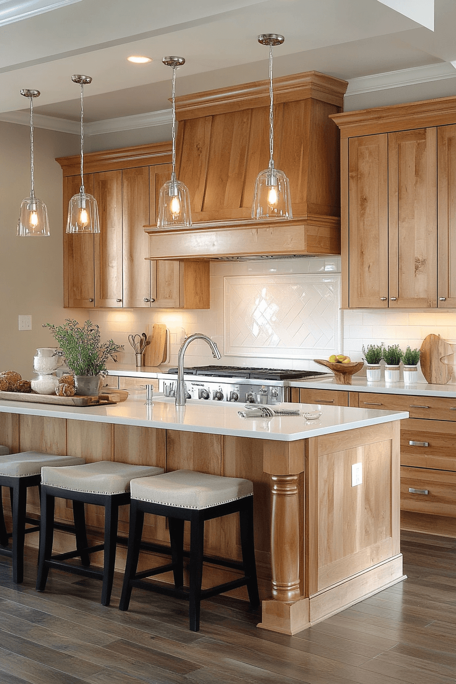 25+ Natural Maple Kitchen Cabinets for a Bright and Cheerful Kitchen Makeover 26 natural maple kitchen cabinets