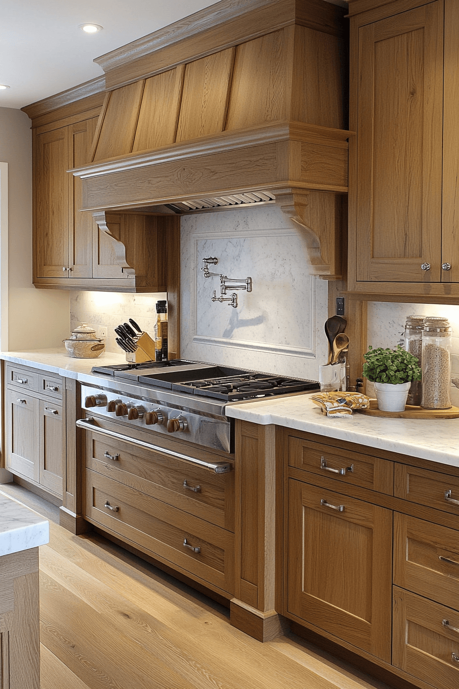 27+ Natural Oak Kitchen Cabinets That Turn Ordinary Rooms Into Retreats 26 natural oak kitchen cabinets