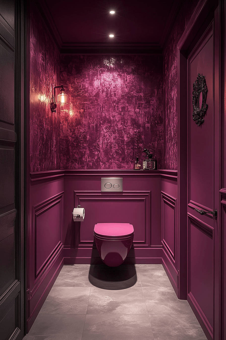 27+ Moody Powder Room Designs That Leave a Lasting Impression 27 moody powder room