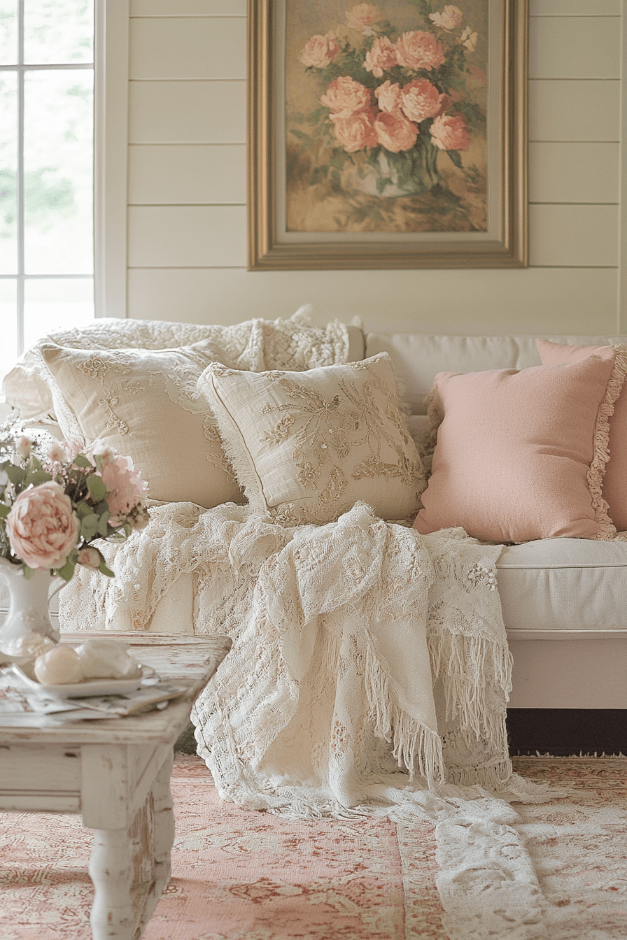 26+ Romantic Shabby Chic Looks That Radiate Comfort and Whimsy 28 romantic shabby chic