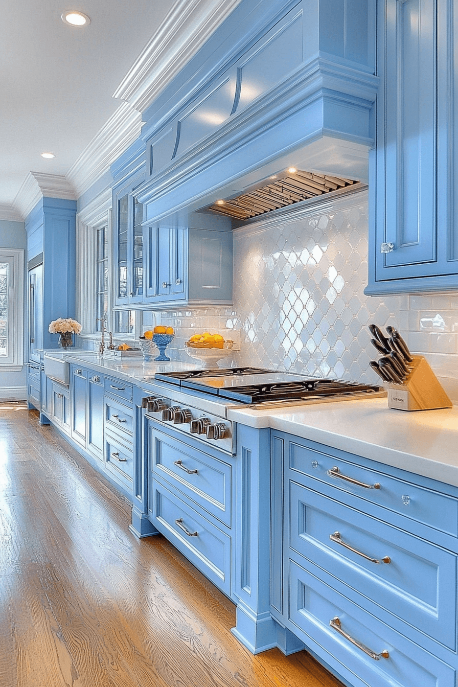 28+ Blue and White Kitchen Cabinets for a Fresh Coastal-Inspired Look 29 blue and white kitchen cabinets