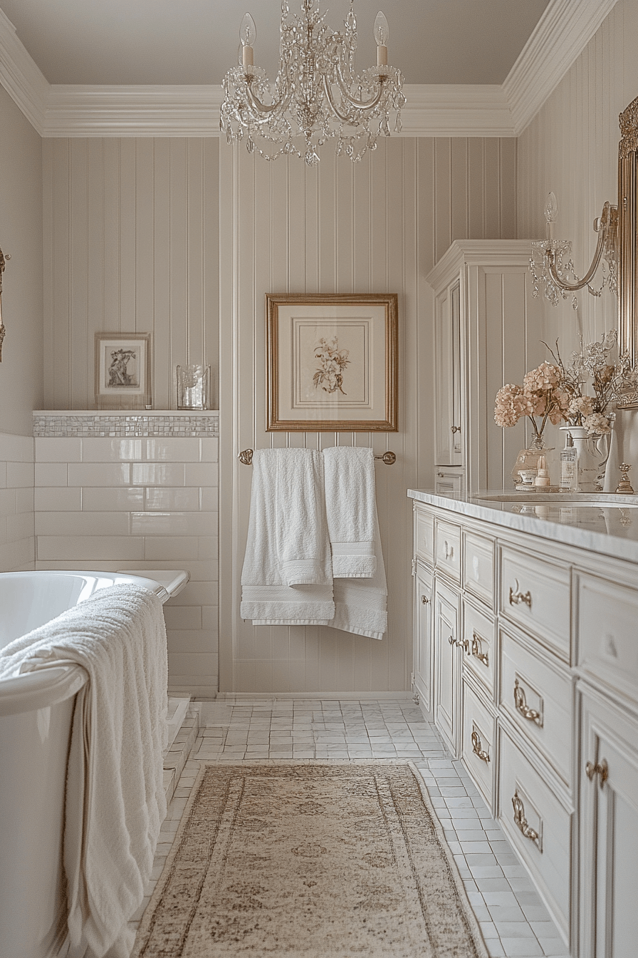 25+ Granny Chic Bathroom Inspiration That Turns Simplicity Into Beauty 3 granny chic bathroom