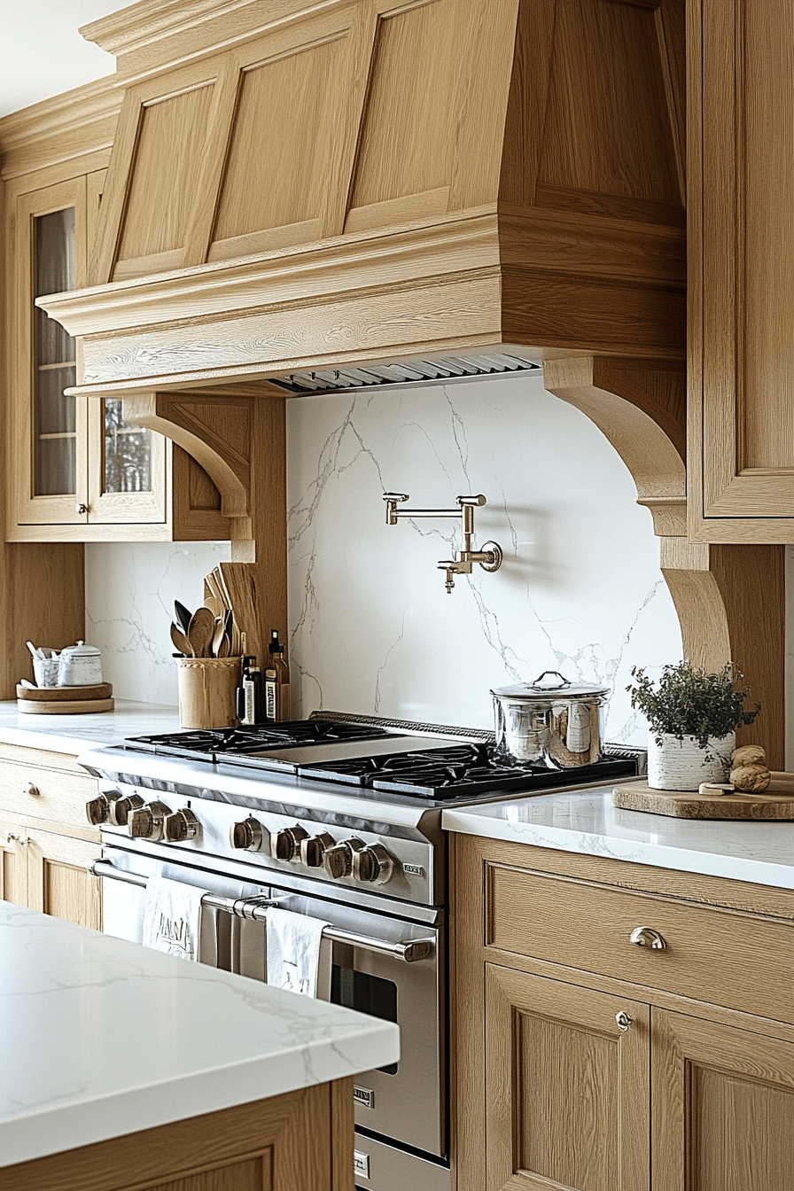 27+ Golden Oak Kitchen Cabinets That Transform Simple Kitchens Into Retreats 3 golden oak kitchen cabinets