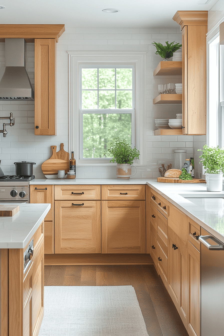 25+ Natural Maple Kitchen Cabinets for a Bright and Cheerful Kitchen Makeover 3 natural maple kitchen cabinets