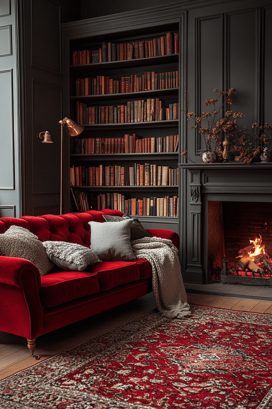 27+ Red Couch Living Room Designs That Spark Joy and Vibrance Instantly 3 red couch living room