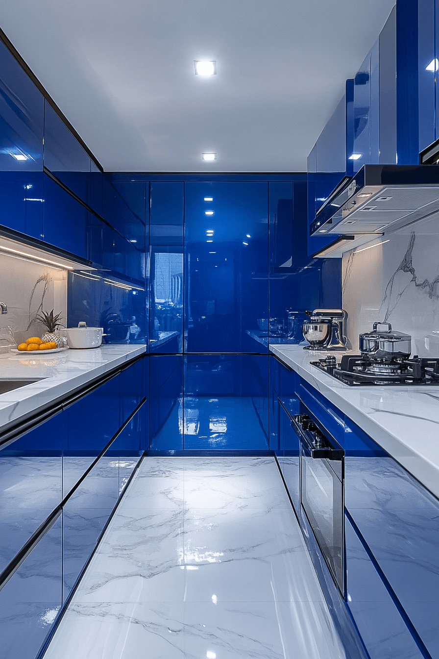 28+ Blue and White Kitchen Cabinets for a Fresh Coastal-Inspired Look 3 blue and white kitchen cabinets