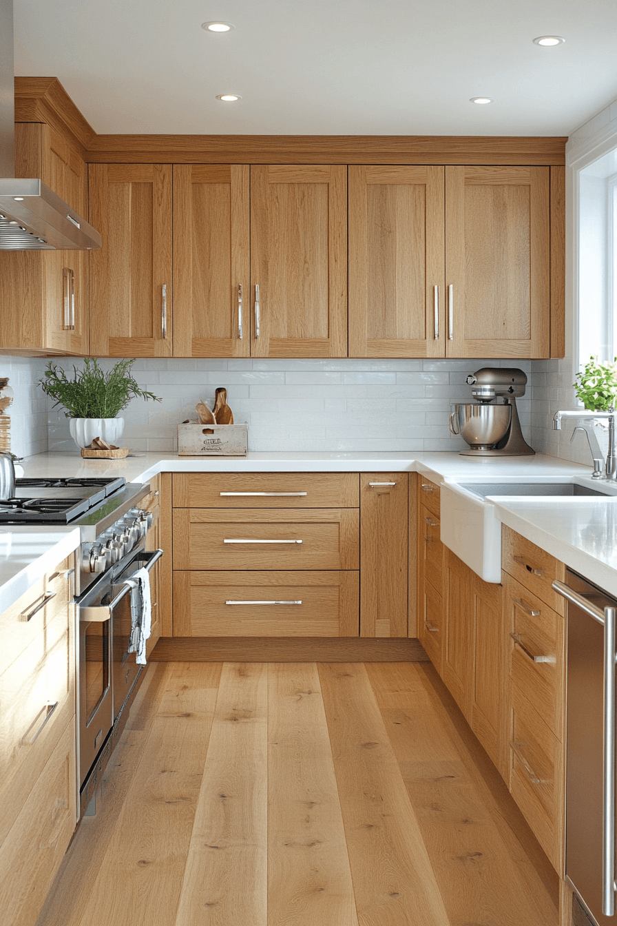 26+ Light Oak Kitchen Cabinets for a Bright and Refreshing Kitchen Design 4 light oak kitchen cabinets