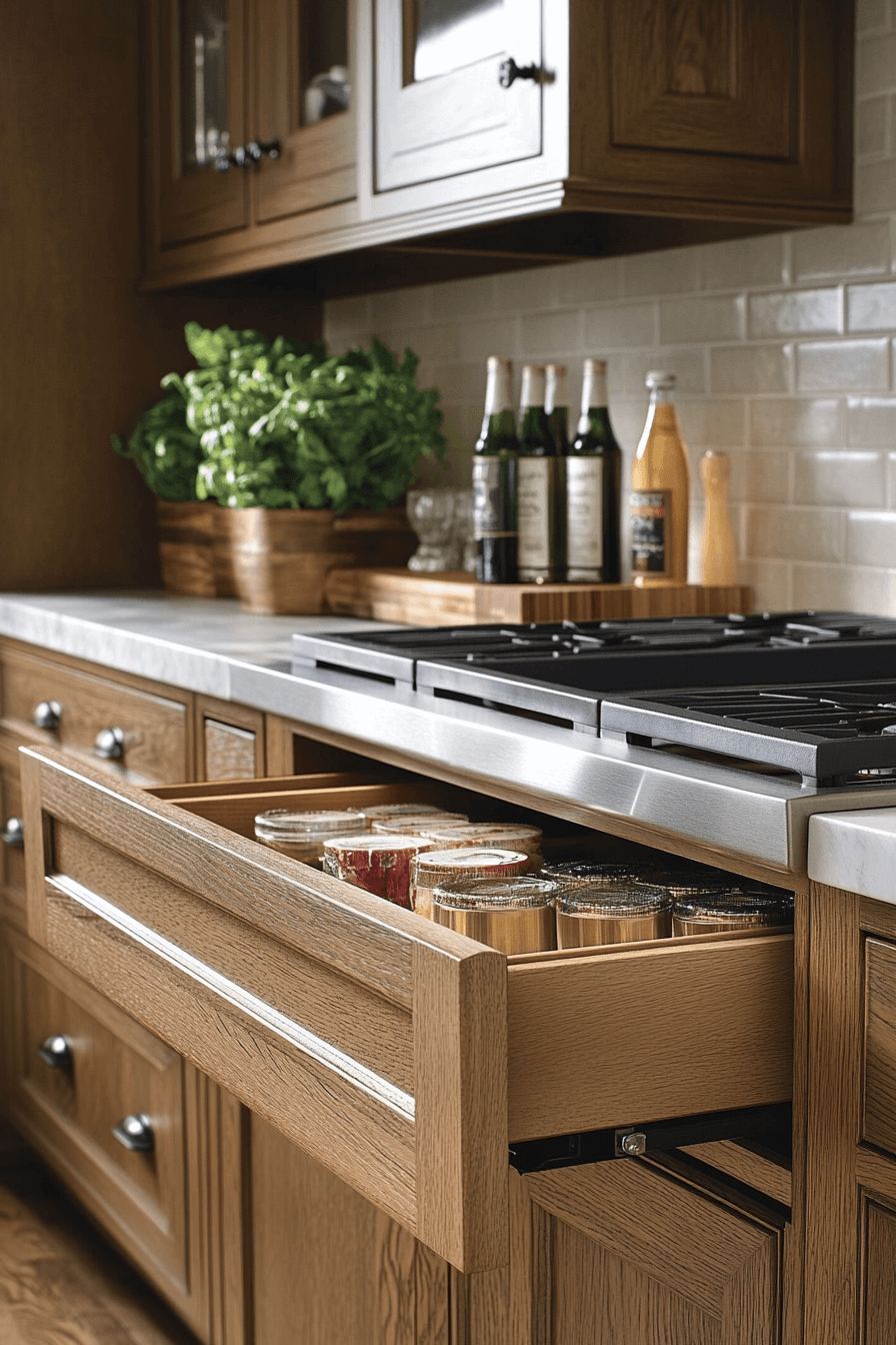 27+ Golden Oak Kitchen Cabinets That Transform Simple Kitchens Into Retreats 4 golden oak kitchen cabinets