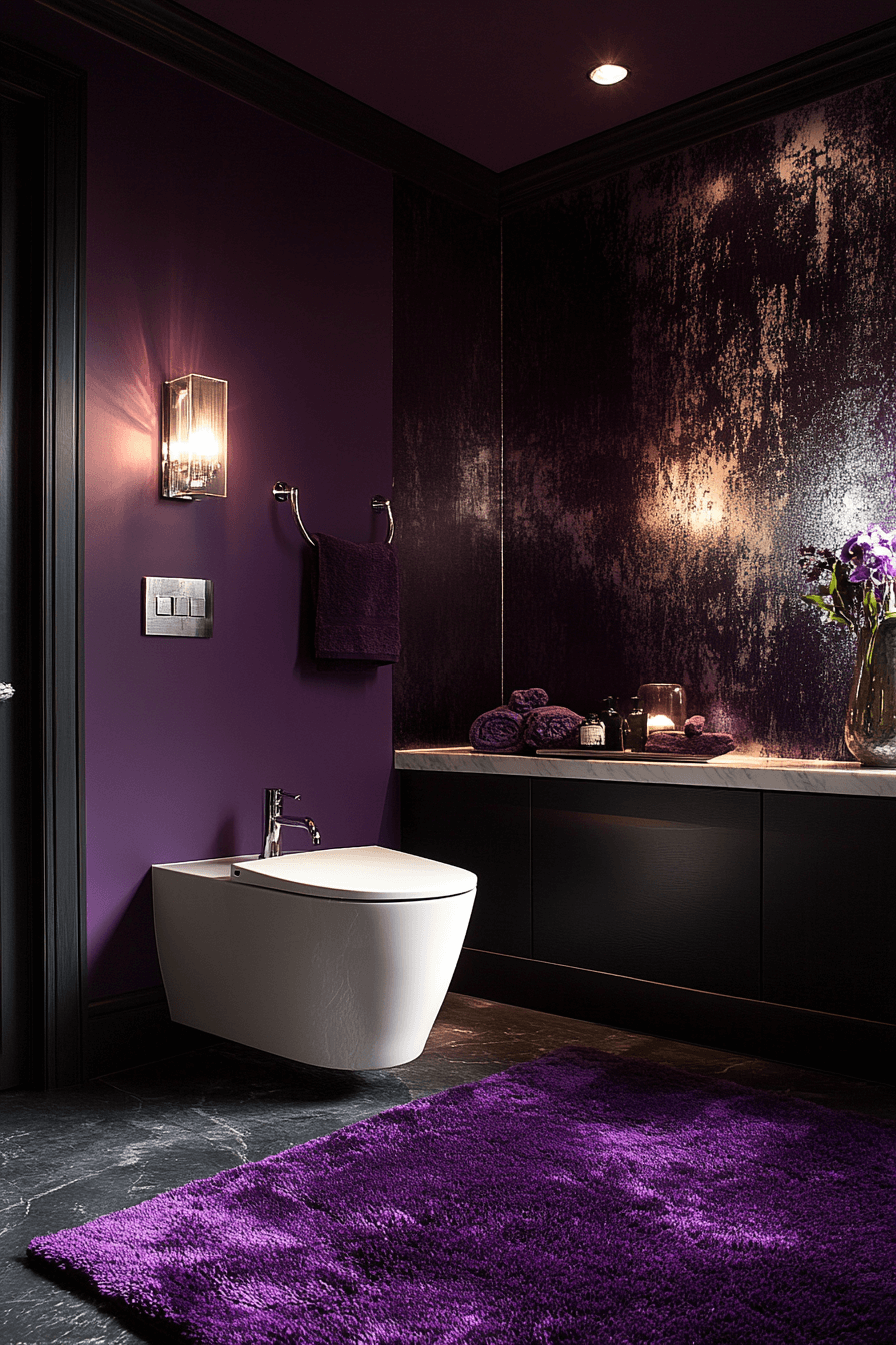 27+ Moody Powder Room Designs That Leave a Lasting Impression 4 moody powder room