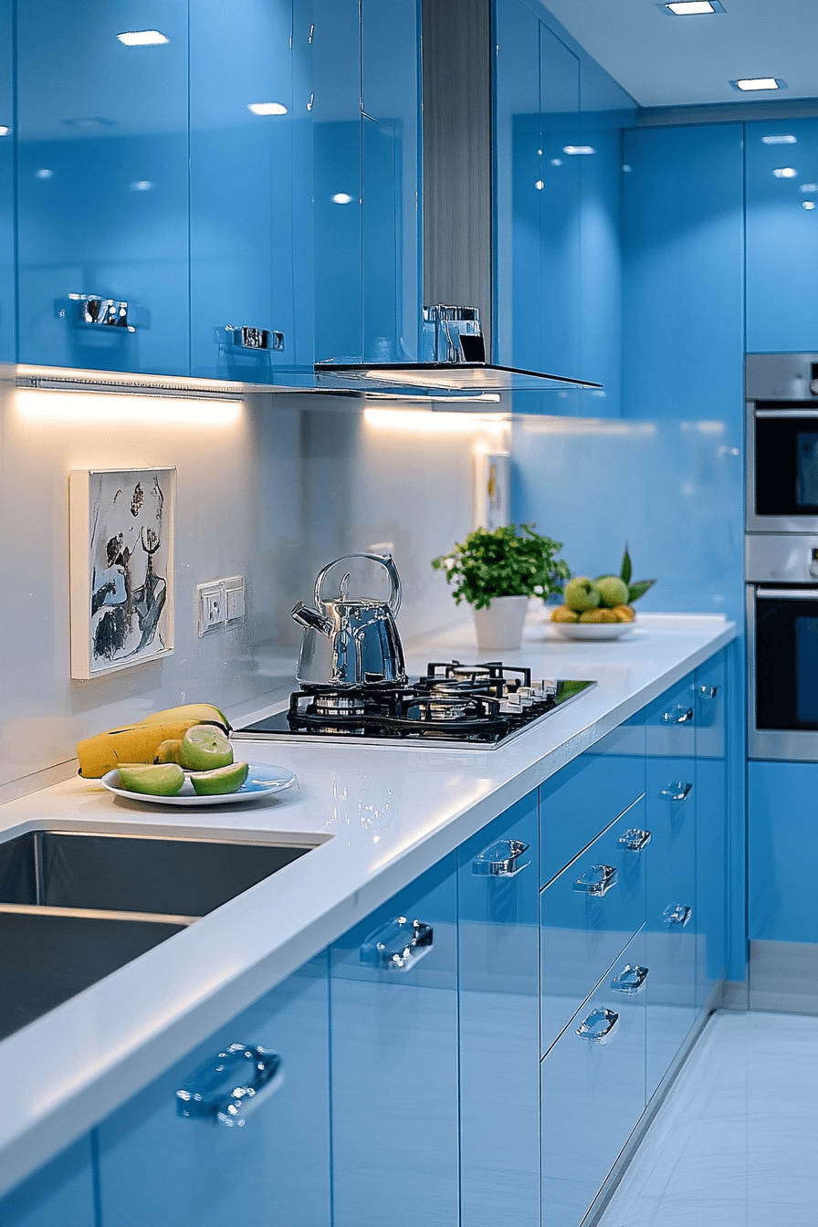 28+ Blue and White Kitchen Cabinets for a Fresh Coastal-Inspired Look 4 blue and white kitchen cabinets