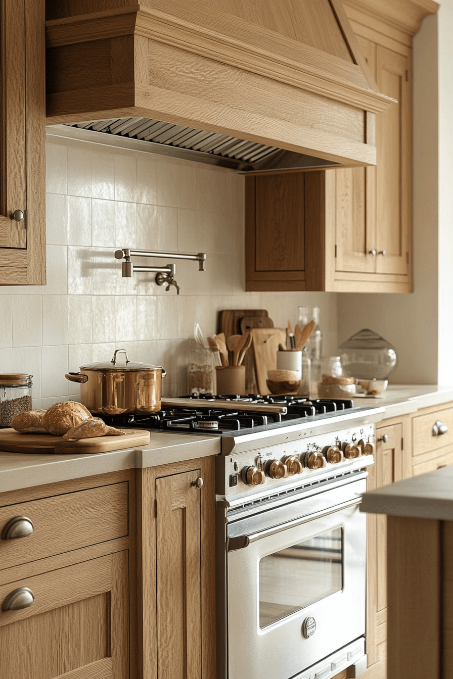 27+ Golden Oak Kitchen Cabinets That Transform Simple Kitchens Into Retreats 5 golden oak kitchen cabinets