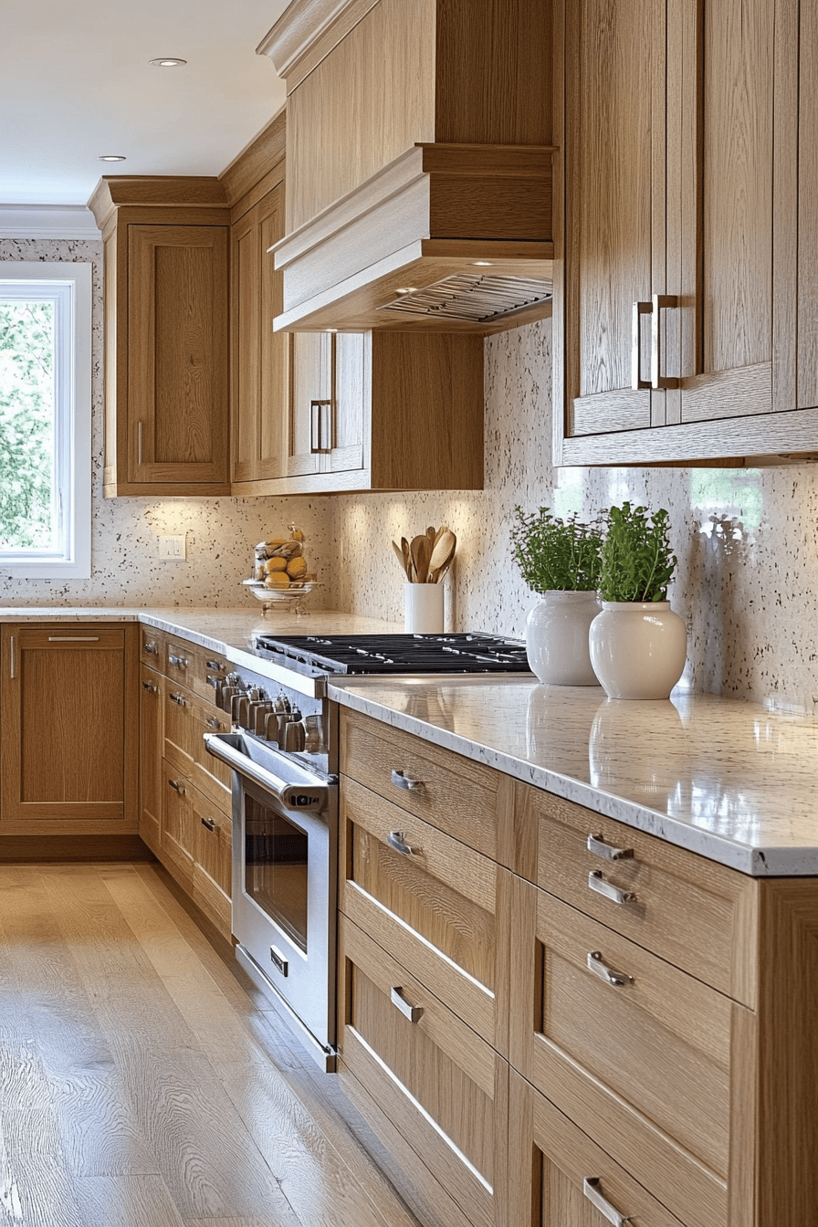 27+ Natural Oak Kitchen Cabinets That Turn Ordinary Rooms Into Retreats 5 natural oak kitchen cabinets