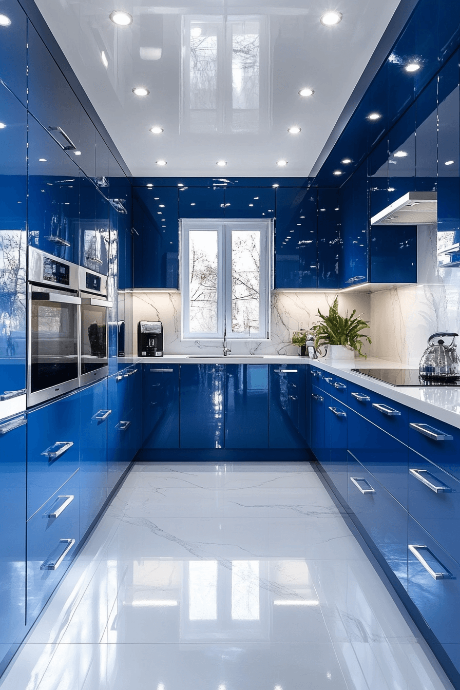 28+ Blue and White Kitchen Cabinets for a Fresh Coastal-Inspired Look 5 blue and white kitchen cabinets