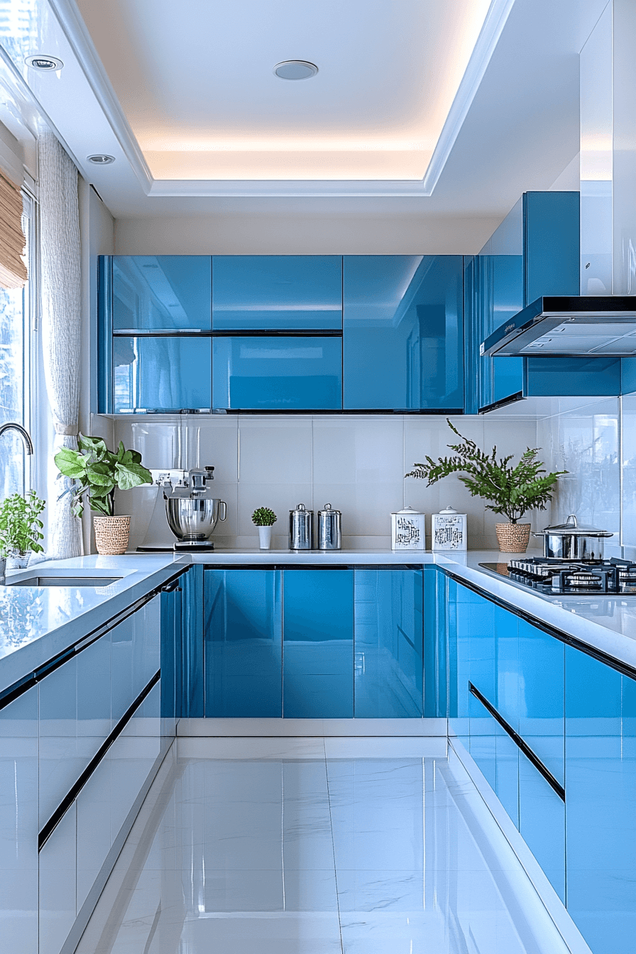 28+ Blue and White Kitchen Cabinets for a Fresh Coastal-Inspired Look 6 blue and white kitchen cabinets