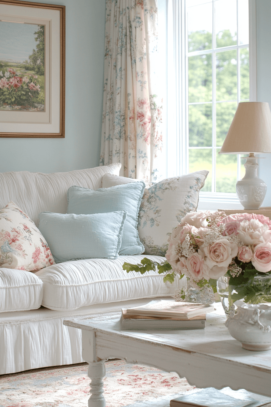 27+ Granny Chic Living Room Looks for a Bright and Cheerful Atmosphere 6 granny chic living room