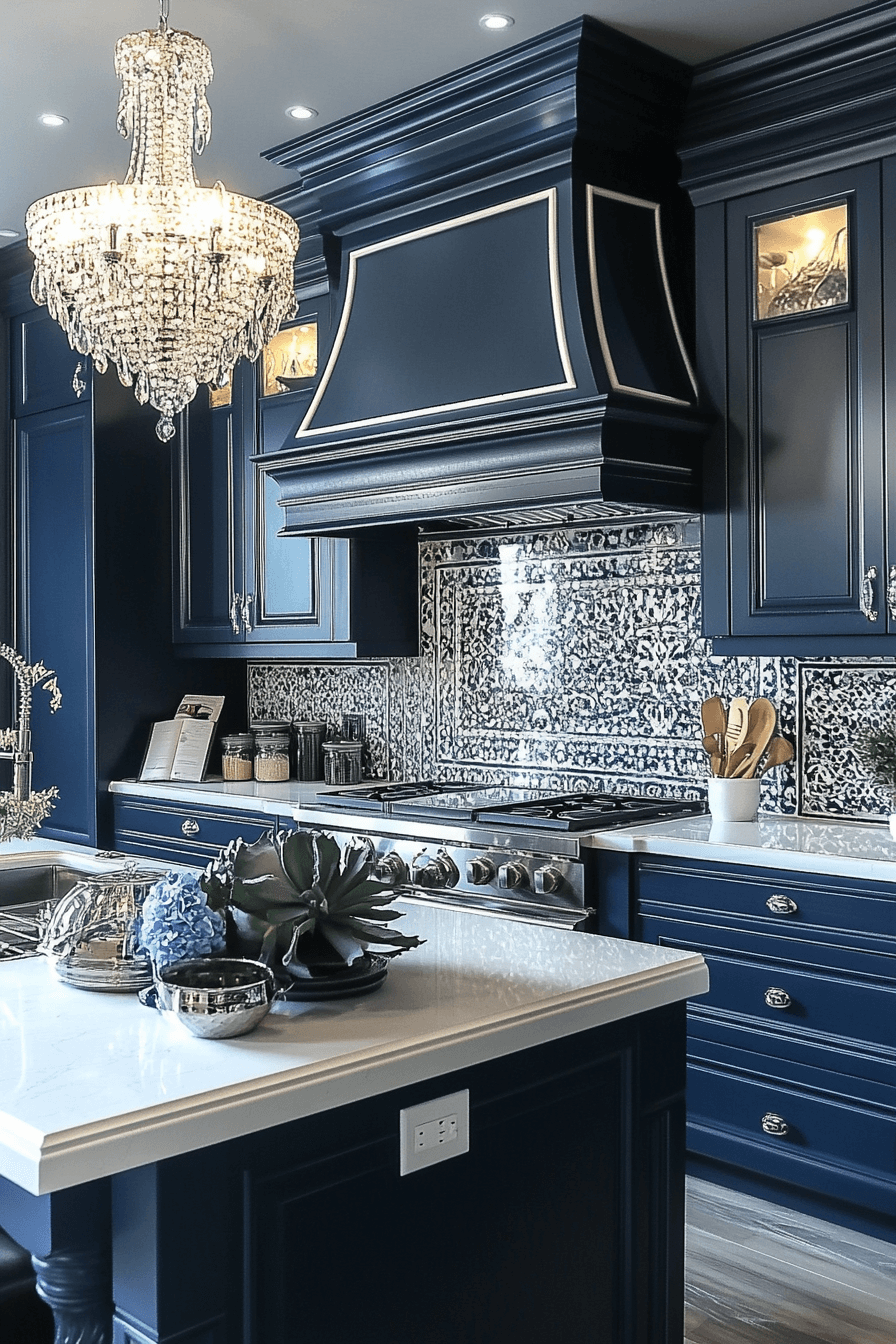 28+ Blue and White Kitchen Cabinets for a Fresh Coastal-Inspired Look 7 blue and white kitchen cabinets