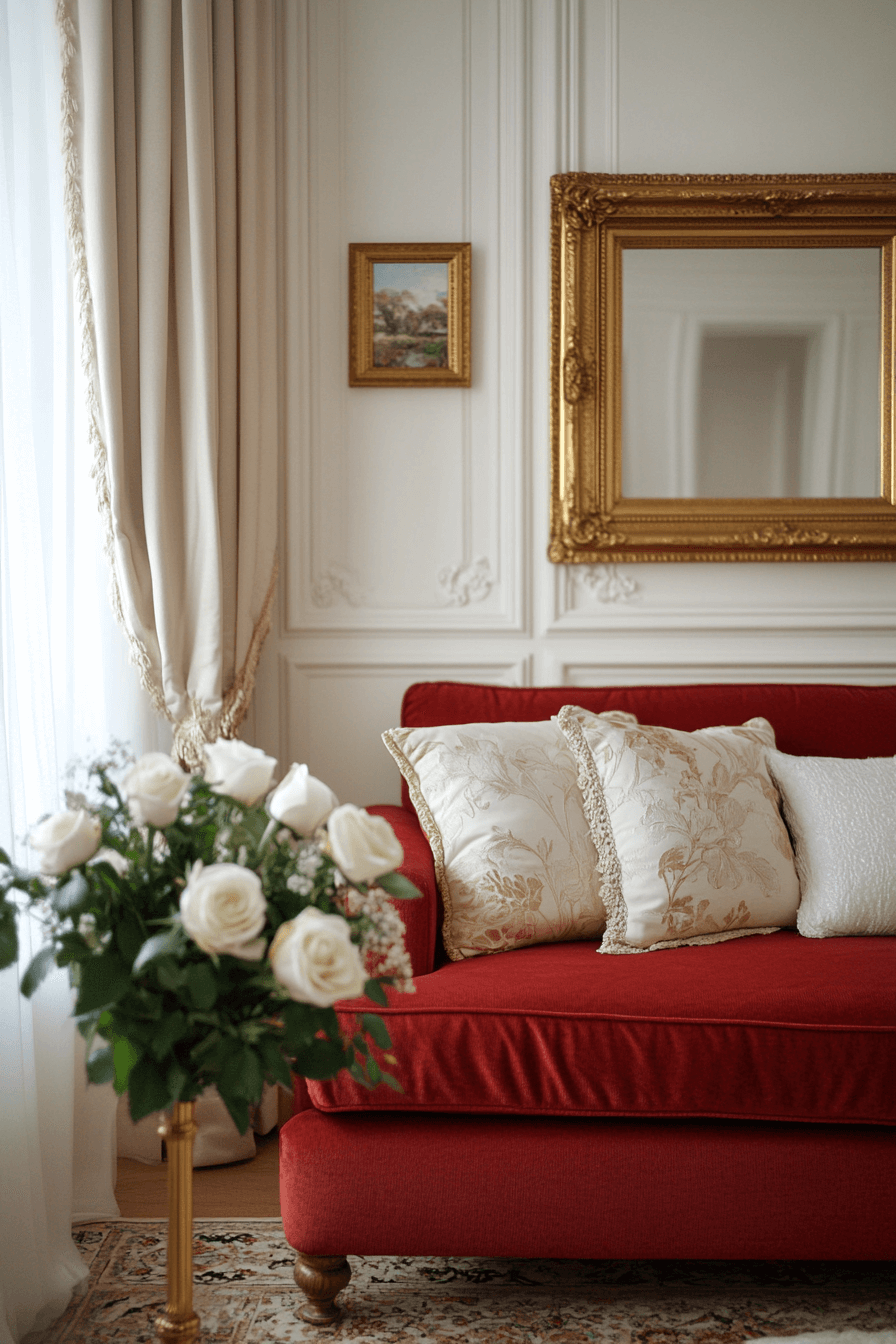 27+ Red Couch Living Room Designs That Spark Joy and Vibrance Instantly 7 red couch living room