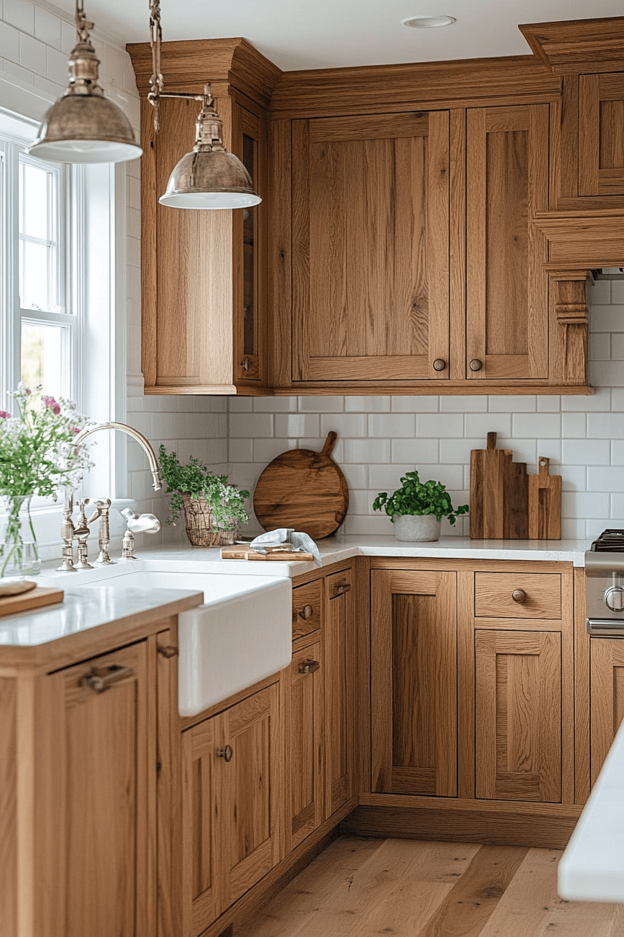 27+ Natural Oak Kitchen Cabinets That Turn Ordinary Rooms Into Retreats 8 natural oak kitchen cabinets