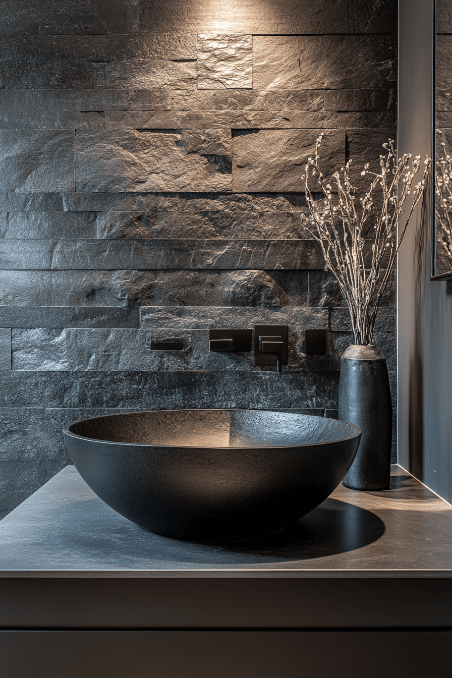 27+ Moody Powder Room Designs That Leave a Lasting Impression 9 moody powder room