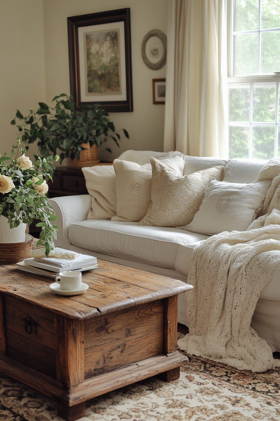 27+ Granny Chic Living Room Looks for a Bright and Cheerful Atmosphere 20 granny chic living room