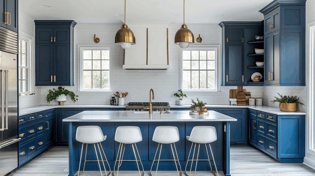 28+ Blue and White Kitchen Cabinets for a Fresh Coastal-Inspired Look 10 blue and white kitchen cabinets