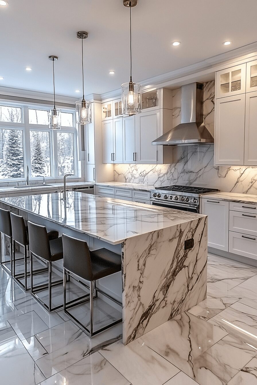 29 Marble Countertops That Add Grace and Glamour to Any Space 1 marble countertops